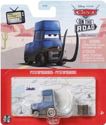 Vehicule cars pitstopsaurus - voiture miniature bleu - mattel - hky43