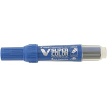 Marqueur Permanent Rechargeable V SUPER COLOR Begreen Pointe Biseautée Moyenne Bleu PILOT