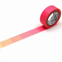 Masking tape - Dégradé fluo rose et jaune - 7 m x 15mm