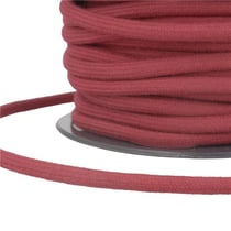 Bobine 30m Cordon coton rouge bourgogne 4mm
