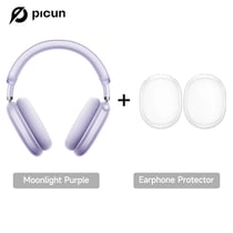 Picun F8 Pro ANC – Casque Sans Fil Audio Spatial 3D & ANC -52 dB - Purple + coque