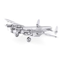 MetalEarth Aviation: BOMBARDIER LANCASTER 13.08x8.72x2.58cm, maquette 3D en métal avec 1 feuille, sur carte 12x17cm, 14+