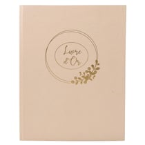 Livre d'or 100 pages tranche or Ringflower - Latte - Exacompta