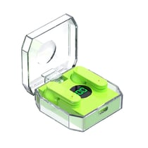 Ecouteurs Bluetooth Blancs Qualité HIFI Affichage Digital Contrôle Tactile Vert YONIS