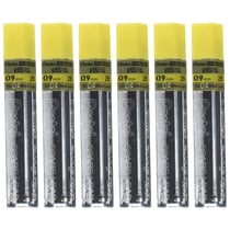 Mine de rechange Pentel Hi-Polymer Super - 0,9 mm - 2B - Lot de 6 étuis de 15 mines