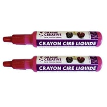 2 crayons cire liquide pour bougie - Rouge