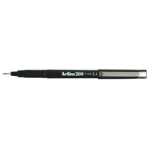 Lot de 12 stylos feutres permanents - Pointe 0,4 mm - ARTLINE - Noir - 200