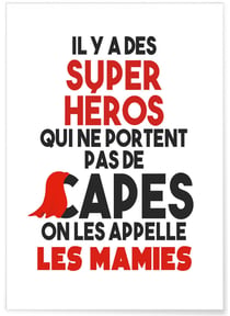 Affiche 'Mamies Super Héros' | A3 : 29,7x42cm