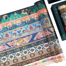 10 Rubans adhésifs washi tape collage décoration assorties dorure ASIE 1696 C