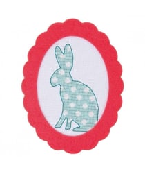 Kit Point de croix ~ Lièvre ~ Flower Power petit format - Rico Design Bleu