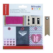 Kit d'étiquettes love + 20 étiquettes kraft Fanion