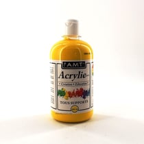 Peinture Acrylique en bouteille jaune 500ml - Amt