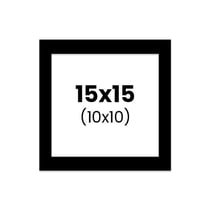 Passe-partout - Noir - 15x15cm - Photo 10x10cm - Pour cadre - Encadrement