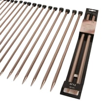 Aiguilles à tricoter prestige or rose aluminimum 40cm