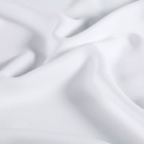 Tissu Crêpe satiné mat uni Blanc