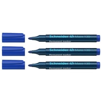 Lot de 3 marqueurs permanents pointe ogive 1-3 mm - SCHNEIDER - Bleu - Maxx 130