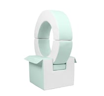 Ensemble de cerceaux 3 blocs blanc Menthe - Velinda