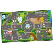 Tapis circuit voitures lumineux 72 x 120 cm + 3 vehicules - buki - chambre enfant