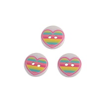 Bouton 2 trous enfant coeur
