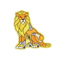 Ecusson thermocollant animal robot lion 5.5x5cm