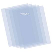 Lot de 10 feuilles Mylar A4 pour pochoir - Epaisseur 0,2 mm - Qbix