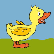 LUC - Kit canevas Soudan Canard 25x25cm