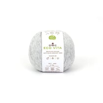 DMC - Fil Coton Recyclé Eco Vita 3mm 100g Tricot et Crochet Col. 110 gris