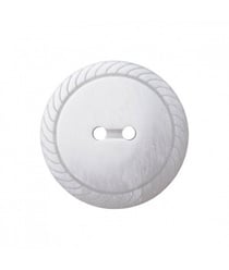 Carte de 2 boutons fantaisies rond 2 trous Blanc 25mm - Union Knopf Blanc