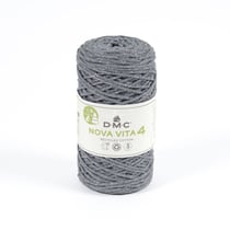 DMC - Fil Coton Recyclé Eco Vita Metallic 4mm Col. 12 gris