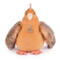 Peluche Madame Poule XXL - Orange roux - 50cm