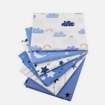 6 coupons tissu patchwork coton couture 40 x 50 cm ETOILE NUAGE 53006