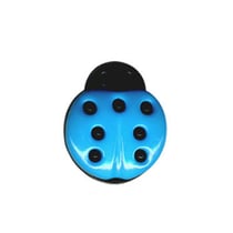 Bouton en forme de Coccinelle couleur Bleu 15mm