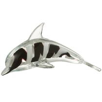 Presse papier dauphin en verre 23 cm
