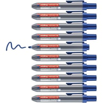 Marqueur tableau blanc rétractable EDDING - Pointe ronde 1,5-3 mm - Bleu - Lot de 10
