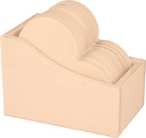 Set 6 sous-verres cœurs 10x9 cm - bois - Artemio