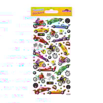 Autocollants réutilisables - Relief 3D - Voitures et motos