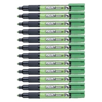 Lot de 12 marqueurs permanents PAINT MARKER MMP20 - PENTEL - Pointe ogive 2 mm - Vert clair