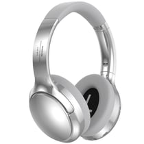 Casque Audio Bluetooth Rétro Sans Fil Léger Confortable Longue Autonomie Argent YONIS