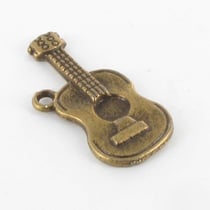 MégaCréa - Breloque en métal Guitare n°2 Bronze (10 pièces)