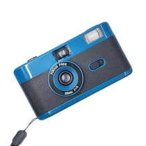 Appareil Photo Enfant Réutilisable Avec Flash Intégré Et Objectif 28mm Noir + Bleu YONIS