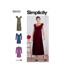 Patron Simplicity 9453 - Robe pour femme du 34 au 52 FR taille n°FR 44-52