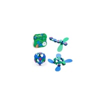 Itsy pack (vert/bleu) Clixo - Jeu de construction magnétique, flexible, durable et imaginatif –18 pièces - dès 4 ans