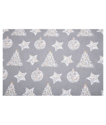 Tissu coton Noël sapins de 140 cm de largeur sylvestre gris vendu par 50 cm