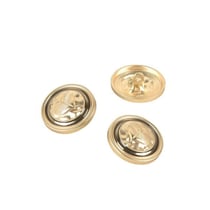 Lot de 3 boutons métal or 18mm