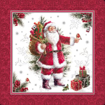20 Grandes Serviettes - Père Noël Vintage
