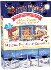 Puzzle 50 pièces - Calendrier de l'Avent - Joyeux Noël - 24 Puzzles - Eurographics