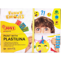 Kit - Peinture pour pâte à modeler - Funny emojis - Enfant dès 5 ans - Jovi