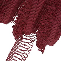 Planchette 25m Frange déco non lavable Bordeaux 32mm