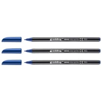 Lot de 3 feutres de coloriage pointe fine - EDDING - Bleu Acier - 1 mm