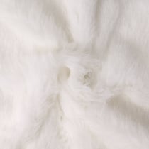 Tissu Fausse fourrure  poils long Flora sur fond Blanc